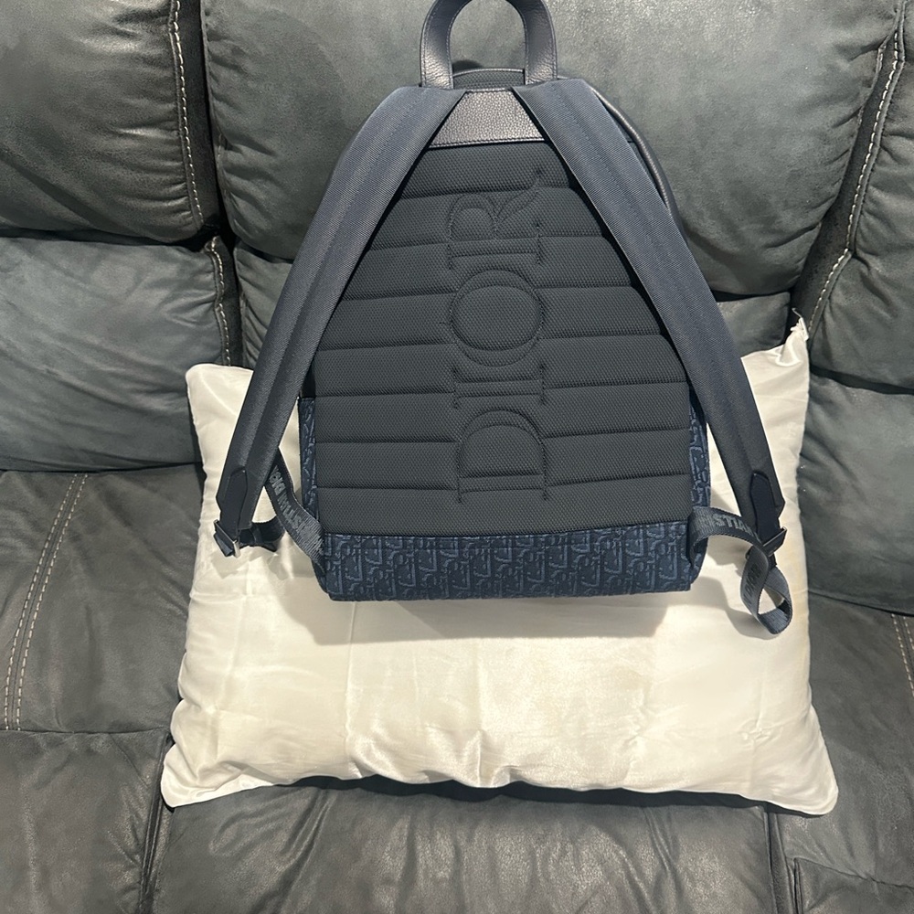 Dior Monogram Navy Backpack - Picture 2 of 8